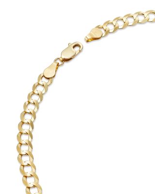 Men's Comfort Curb Link Chain Necklace in 14K Yellow Gold, 24" 