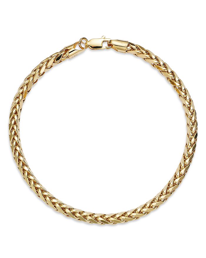 Bloomingdale's - Men's Wheat Link Chain Bracelet in 14K Yellow Gold - 100% Exclusive