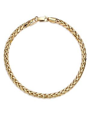Bloomingdale's Men's Wheat Link Chain Bracelet In 14k Yellow Gold - 100% Exclusive