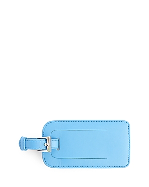 Shop Royce New York Royce Leather Luggage Tag In Light Blue