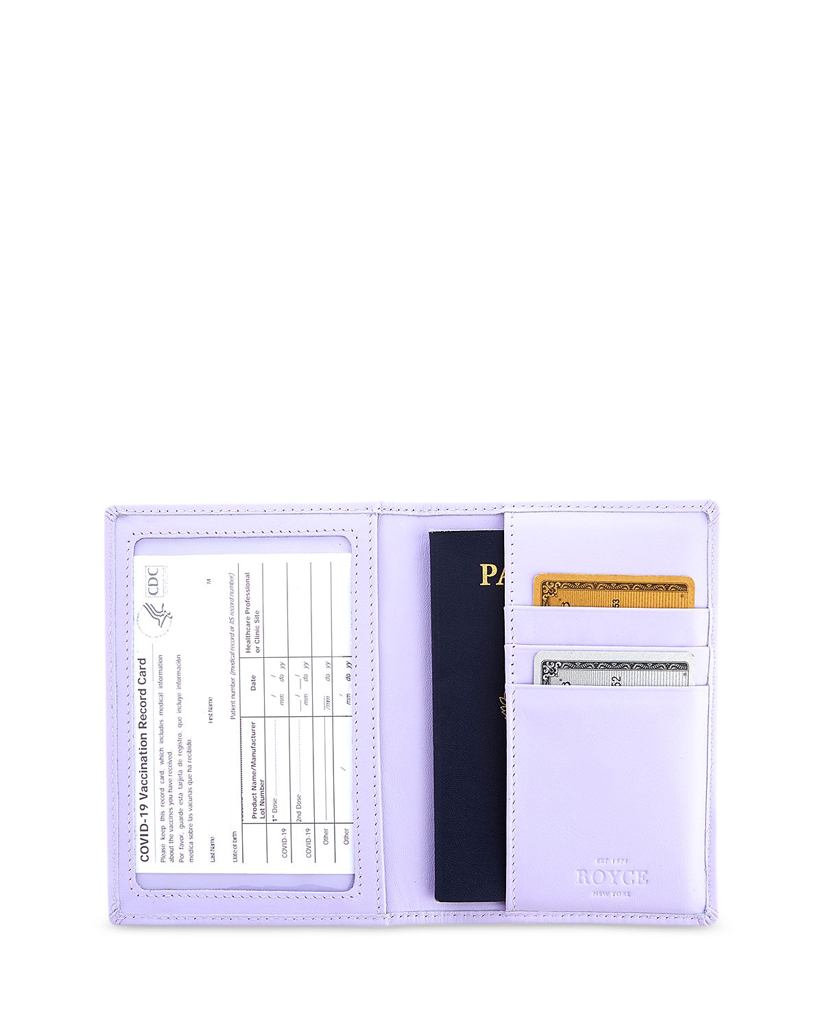Royce Rfid Blocking Vaccine Card Travel Wallet