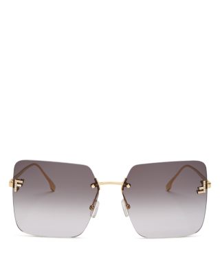 Rimless Square Sunglasses, 59mm