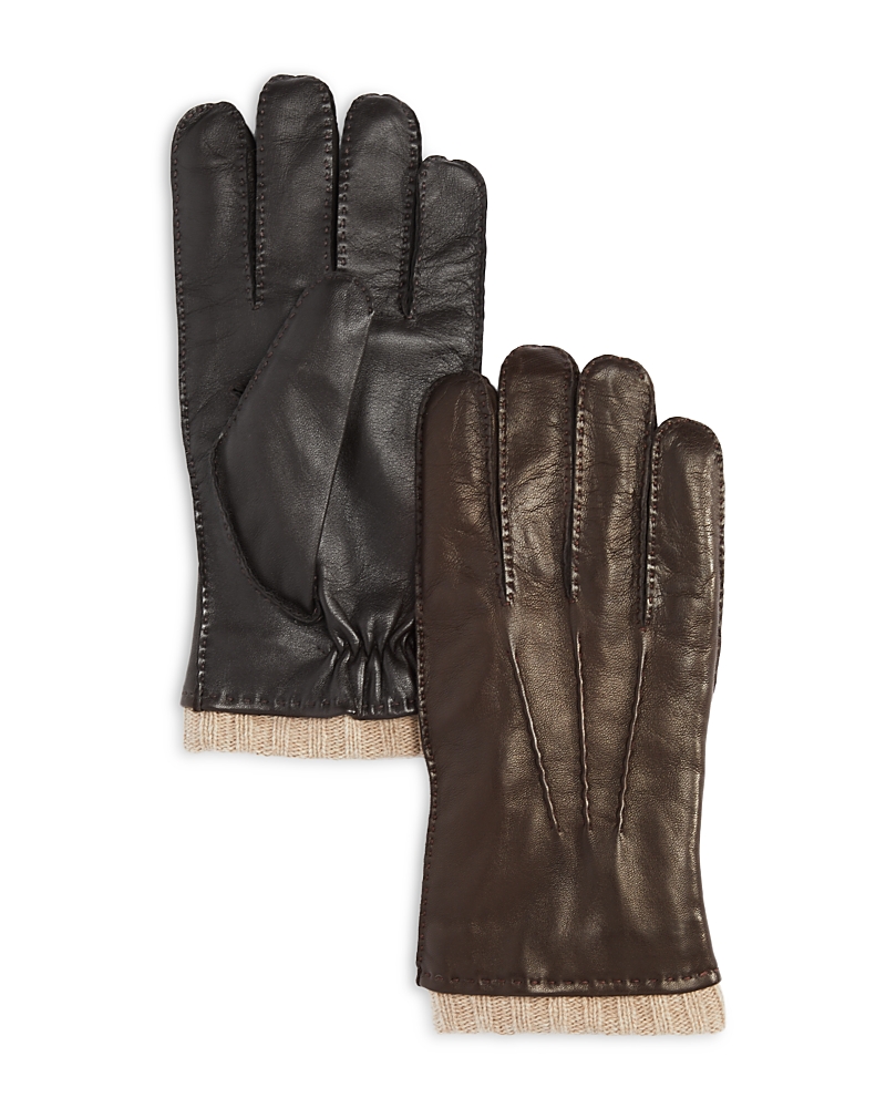THE MEN'S STORE AT BLOOMINGDALE'S THE MEN'S STORE AT BLOOMINGDALE'S LEATHER CASHMERE LINED GLOVES - EXCLUSIVE