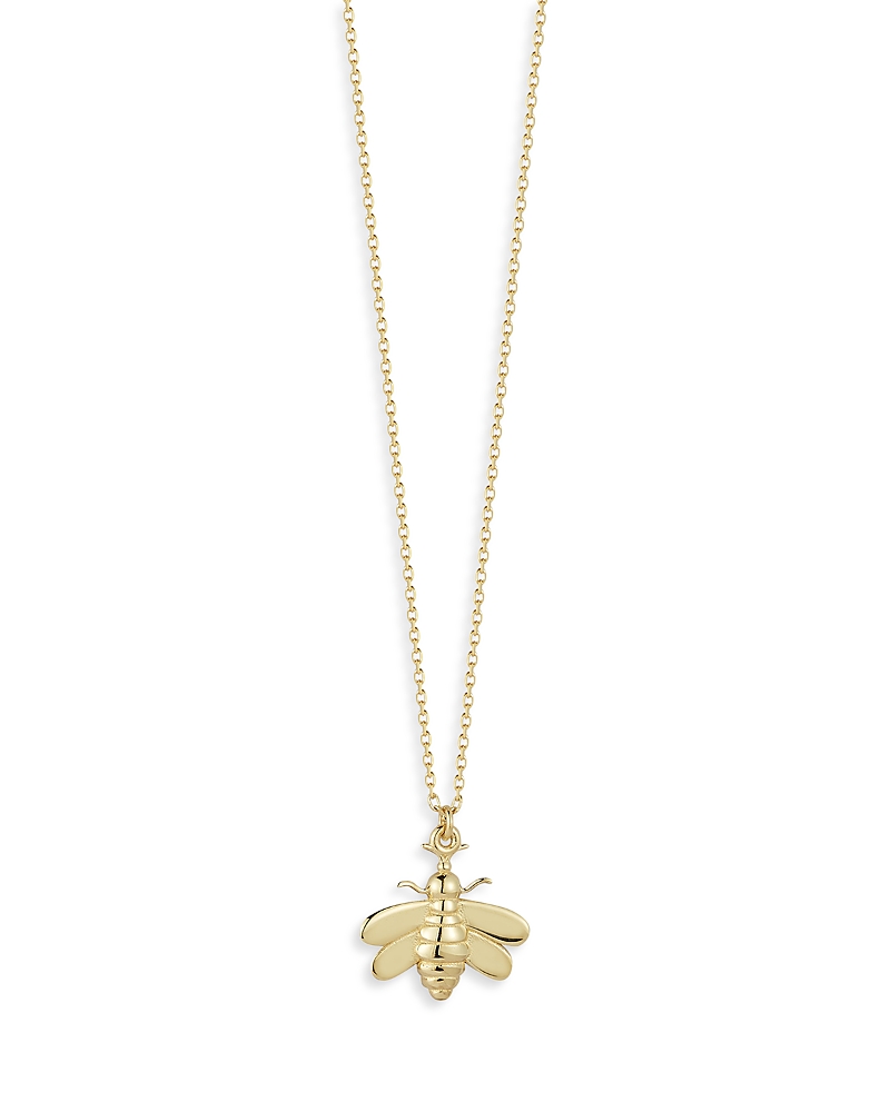 Bloomingdale's Bee Necklace In 14k Yellow Gold, 17 In Gold