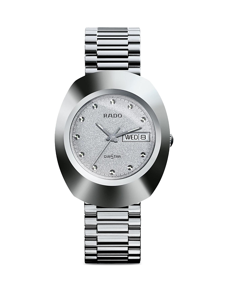 Rado Original Men's Silver-tone Stainless Steel Bracelet Watch 35mm In Silver