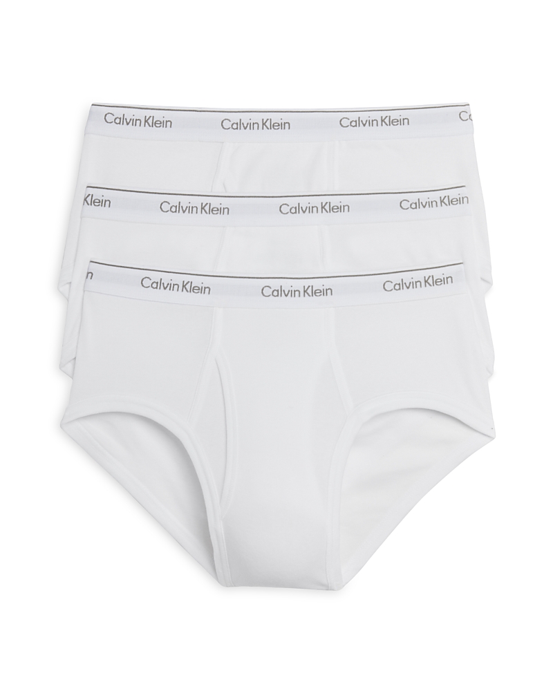 Calvin Klein 3-pack Moisture Wicking Stretch Cotton Briefs In White