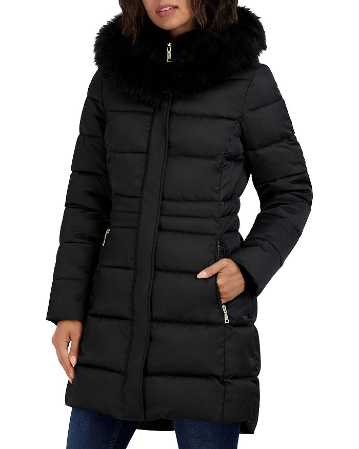 Faux Fur Detail Quilted Coat - Ready to Wear