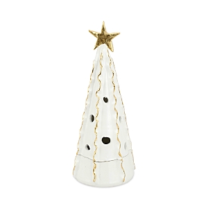 Vietri Foresta Large Tree With Ribbon & Gold Star In White