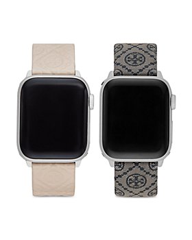 Tory Burch - Apple Watch® T-Monogram Leather & Jacquard Strap Set, 38/40/41mm
