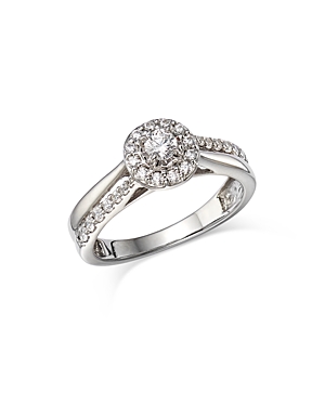 Bloomingdale's Diamond Halo Ring in 14K White Gold, 0.50 ct. t.w. - 100% Exclusive