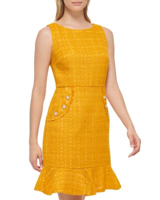 Yellow Tweed Dress