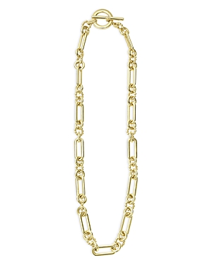 Shop Lagos 18k Yellow Gold Signature Caviar Toggle Chain Necklace, 18