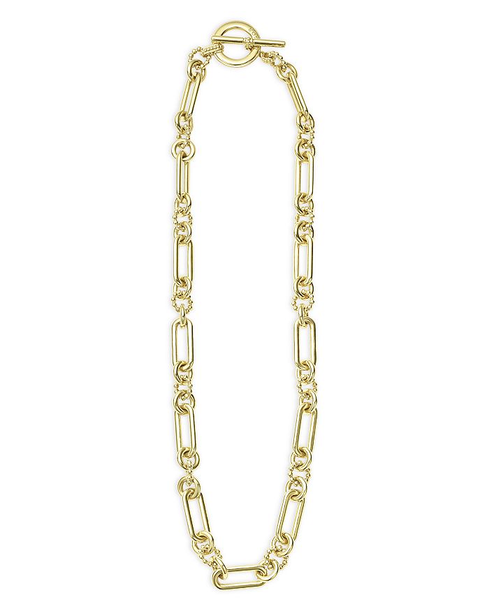LAGOS - 18K Yellow Gold Signature Caviar Toggle Chain Necklace