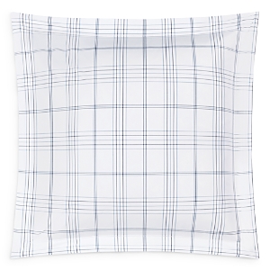 Matouk August Plaid Euro Sham In Navy