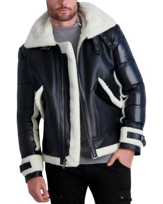 Karl lagerfeld paris online water resistant sherpa coat