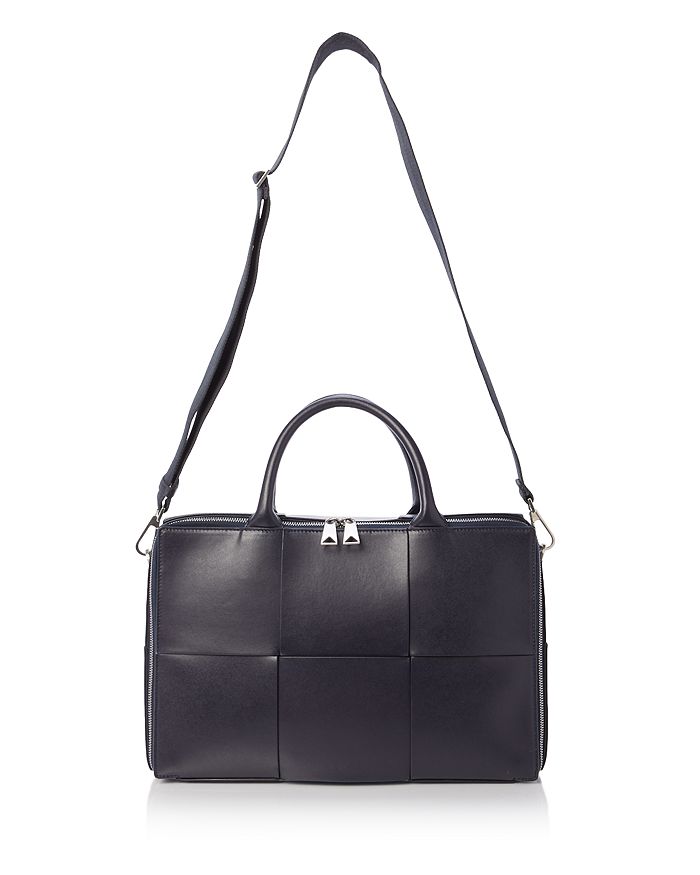 Bottega Veneta - Arco Intreccio Leather Briefcase with Detachable Strap