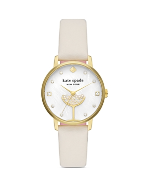 Shop Kate Spade New York Metro Watch, 34mm In White/cream
