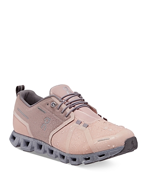 On Cloud 5 Waterproof Running Shoe In Rose/fossil