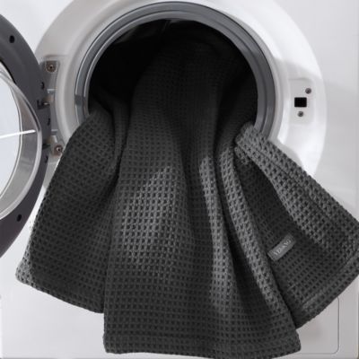 Waffleweave Charcoal Blanket, Full/Queen