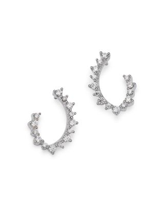 Bloomingdale's Fine Collection Diamond Hoop Earrings in 14K White Gold, 0.50 ct. t. w. - Exclusive