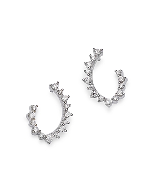 Bloomingdale's Diamond Hoop Earrings In 14k White Gold, 0.50 Ct. T.w. - 100% Exclusive