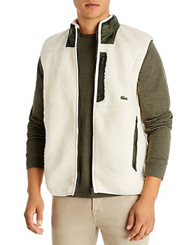 Lacoste - Mixed Media Color Blocked Fleece Vest 