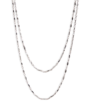 TED BAKER SPARKIA SPARKLE CHAIN LONG WRAP NECKLACE IN SILVER TONE, 48-50