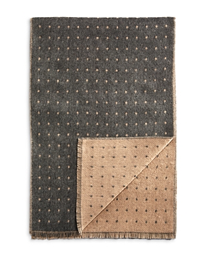The Men's Store At Bloomingdale's Reversible Dots Woven Scarf - 100% Exclusive In Gray