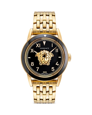Photos - Wrist Watch Versace V-Palazzo Watch, 43mm Black/Gold VE2V00822 