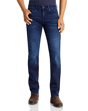Shop 7 For All Mankind The Straight Fit Jeans In Dark Blue