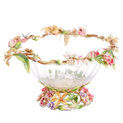 Dutch Floral Glass Bowl