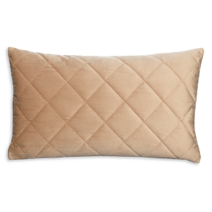 Frette Quilted Velvet Decorative Cushion In Sand