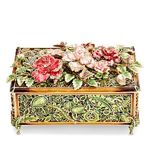 Jay Strongwater Grand Rose Box In Multi