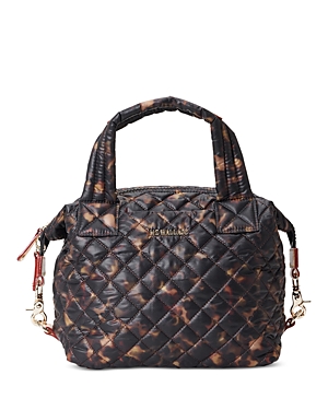 Mz Wallace Small Sutton Deluxe Tote In Tortoise/light Gold