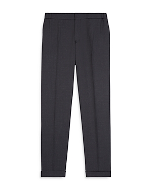 The Kooples Wooly Flannel Trousers In Grey