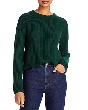 Vince Cashmere Shaker Ribbed Mock Neck Sweater - 100% Exclusive In Hunter Green
