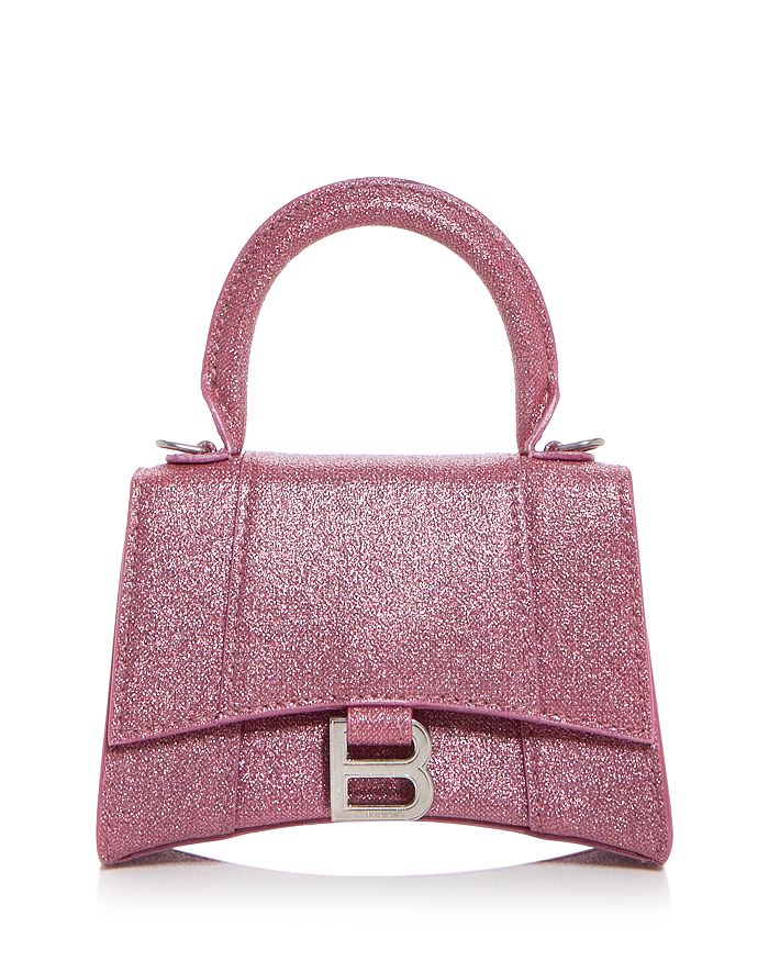 Balenciaga - Women's Small Hourglass Top-Handle Bag Top Handle Bag - Pink - Leather