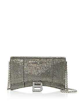 Balenciaga - Hourglass Embellished Leather Chain Wallet