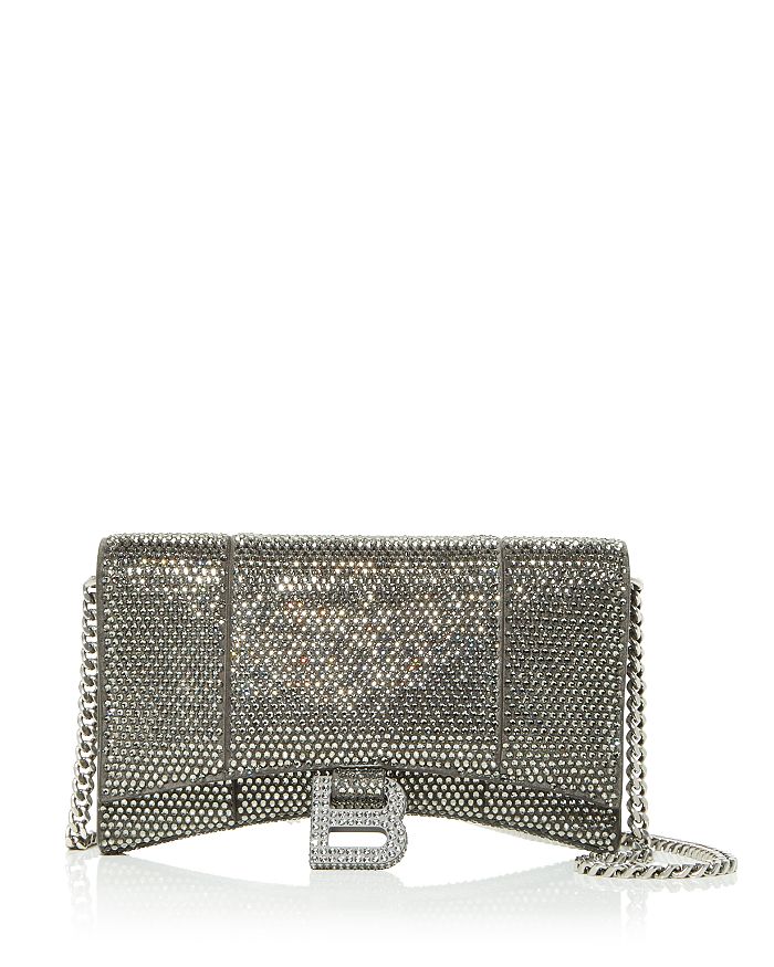 Balenciaga Hourglass Wallet on Chain in Embellished Leather ...