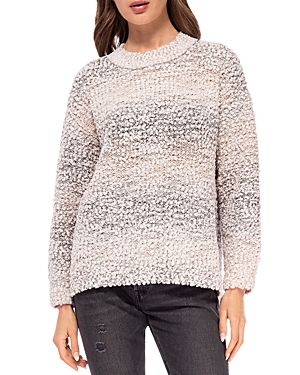 B Collection By Bobeau Spacedye Popcorn Knit Sweater In Grey/taupe