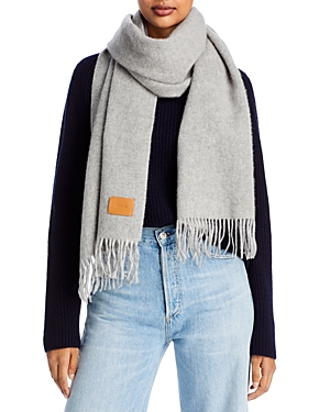 Vince Double Face Cashmere Scarf In Gray