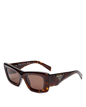 Shop Prada Symbole Cat Eye Sunglasses, 50mm In Tortoise/brown Solid