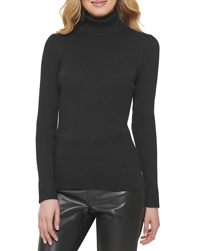 DKNY Solid Ribbed Turtleneck Sweater | Bloomingdale's