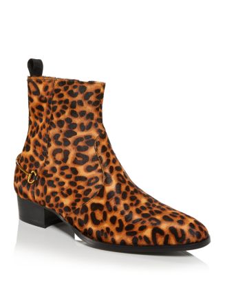 KURT GEIGER LONDON KURT GIEGER LONDON Men s Gin Eagle Head Leopard Side Zip Ankle Boots
