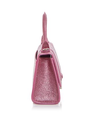 Hourglass Mini Handbag with Chain Sparkling Fabric