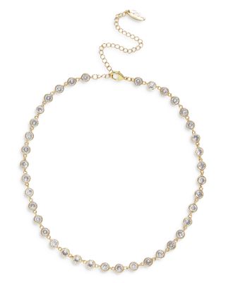 Ettika - Bezel Choker Necklace in 18K Gold Plate, 12"