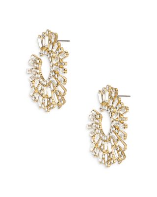 Open Circle Stardust Earrings in 18K Gold Plate