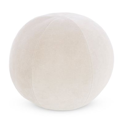 Surya Bola Decorative Pillow, 12 X 12 In White