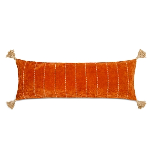 Surya Velvet Kantha Decorative Pillow, 13 X 36 In Orange