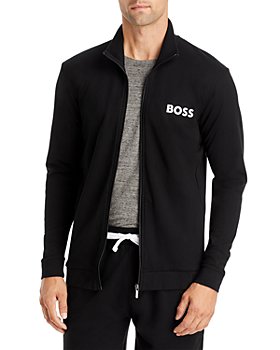 BOSS - Ease Cotton Logo Print Full Zip Jacket